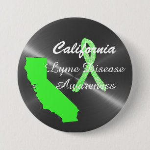 Kalifornien Lyme-Borreliose-Bewusstseins-Schleifen Button