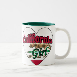 Kalifornien-Mädchen Zweifarbige Tasse
