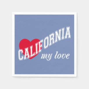 Kalifornien meine Liebe Serviette