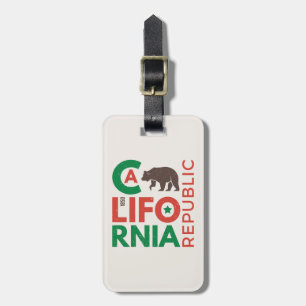 Kalifornien mit Grizzy-Bären-Logo Gepäckanhänger