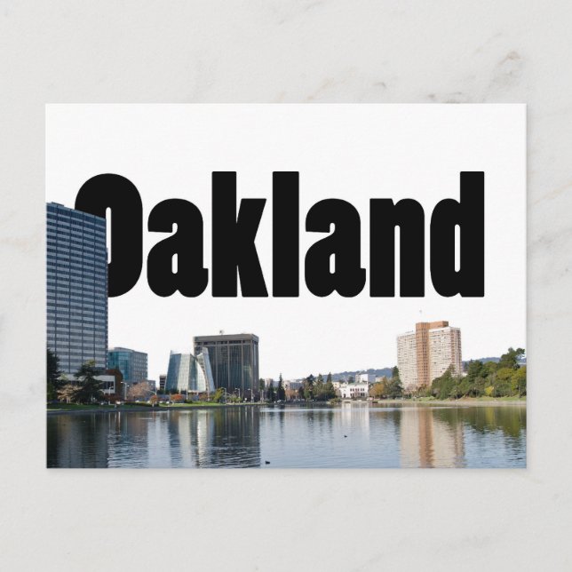 Kalifornien mit Oakland im Himmel Postkarte (Vorderseite)