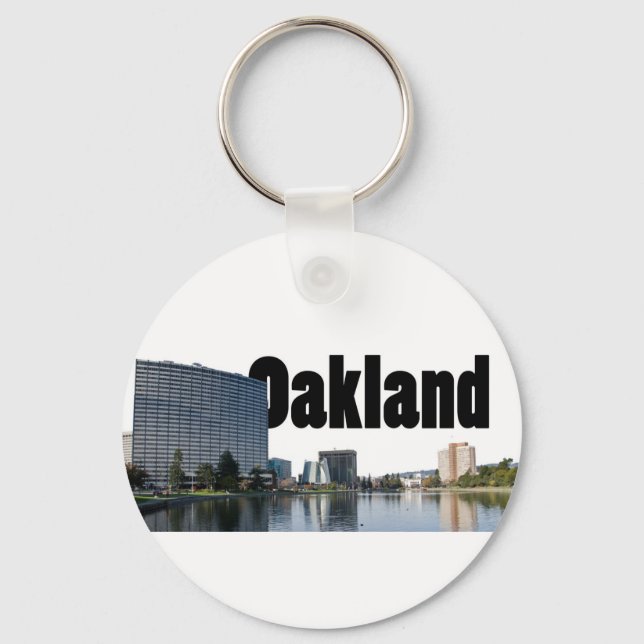 Kalifornien mit Oakland im Himmel Schlüsselanhänger (Vorderseite)