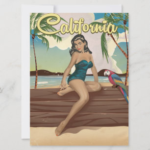 Kalifornien Modell Retro-Reiseposter