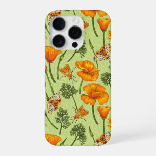 Kalifornien Mohn und Motten auf Honigtau iPhone 16 Pro Hülle