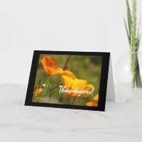 Kalifornien-Mohnblumen danke! Karte