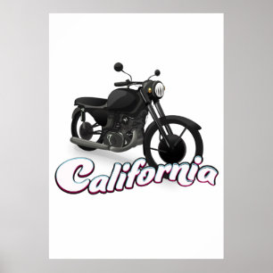 Kalifornien Motorrad Poster