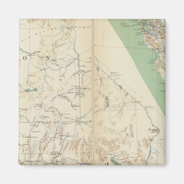 Kalifornien, Nevada, Oregon Magnet (Vorne)
