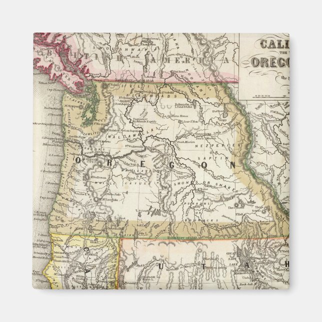 Kalifornien, Oregon, Utah Magnet (Vorne)