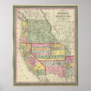 Kalifornien, Oregon, Utah, New Mexiko 3 Poster