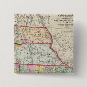 Kalifornien, Oregon, Washington, Utah, New Mexico Button