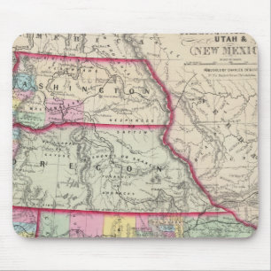 Kalifornien, Oregon, Washington, Utah, New Mexico Mousepad