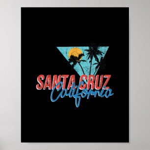 Kalifornien Palme Baum Santa Cruz Strand Sommerfer Poster