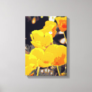 Kalifornien Poppies Digital Art Canvas Print Leinwanddruck