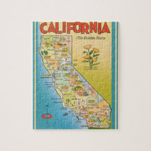 Kalifornien Postcard Jigsaw Puzzle