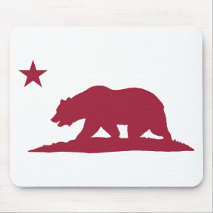 Kalifornien-Republik-Bär - Rot Mousepad