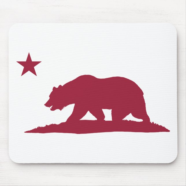 Kalifornien-Republik-Bär - Rot Mousepad (Vorne)
