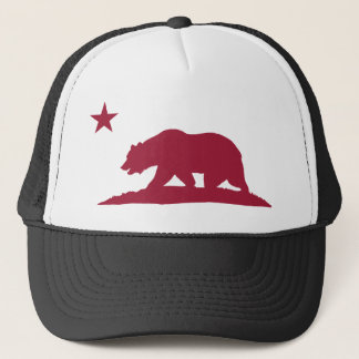 Kalifornien-Republik-Bär - Rot Truckerkappe