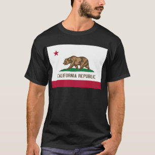 Kalifornien-Republik-Bärn-Staats-Flagge T-Shirt
