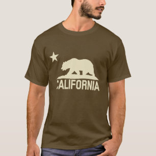Kalifornien-Republik - CA-Bär - beige Silhouette T-Shirt