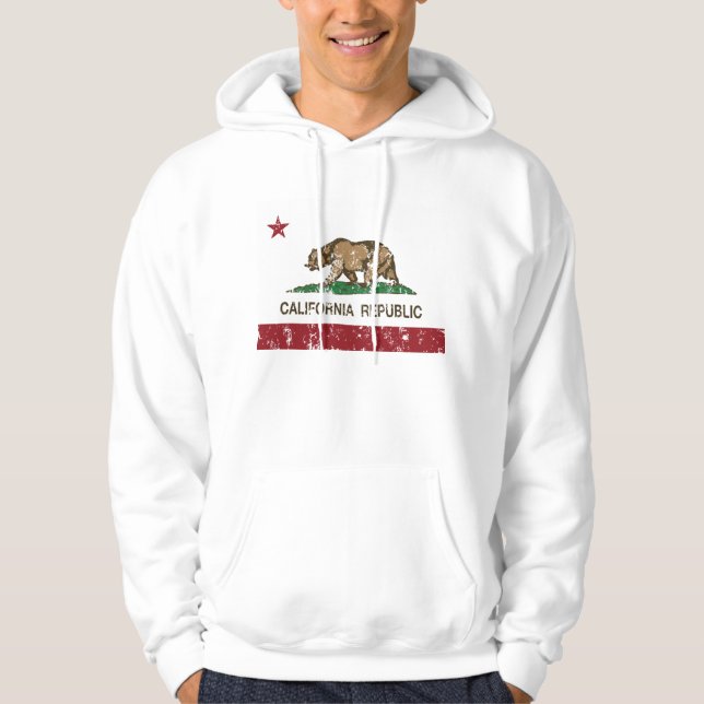 Kalifornien-Republik-Flag See-Pfeilspitze Hoodie (Vorderseite)