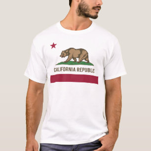 Kalifornien-Republik-Flagge - Farbe T-Shirt