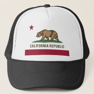 Kalifornien-Republik-Flagge - Farbe Truckerkappe