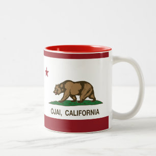 Kalifornien-Republik-Flagge Ojai Zweifarbige Tasse
