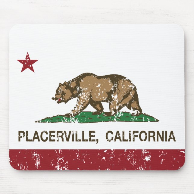 Kalifornien-Republik-Flagge Placerville Mousepad (Vorne)