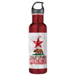 Kalifornien-Republik-Flaggen-Bär in der Painterly Trinkflasche
