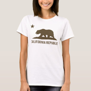 Kalifornien-Republik - grundlegend - Brown T-Shirt