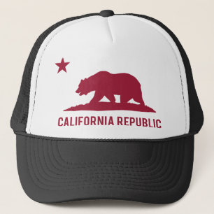 Kalifornien-Republik - grundlegend - Rot Truckerkappe