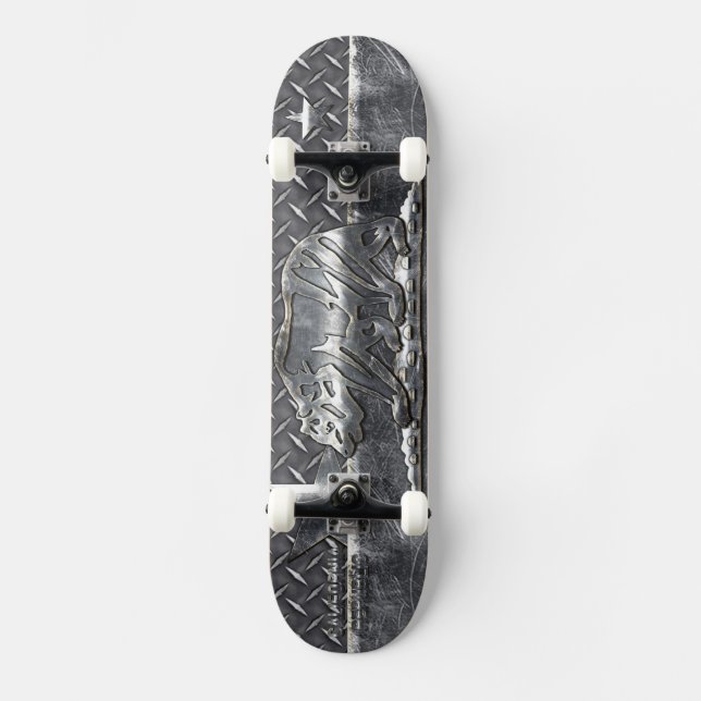 KALIFORNIEN REPUBLIK Grunge Steel Cutouts Diamond  Skateboard (Vorderseite)