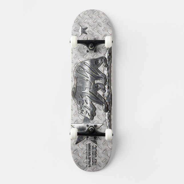 KALIFORNIEN REPUBLIK Grunge Steel Cutouts Diamond  Skateboard (Vorderseite)