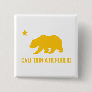 Kalifornien-Republik-Knopf Button