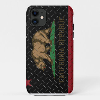 Kalifornien-Republik-schwarzer Diamant-Platte iPhone 11 Hülle