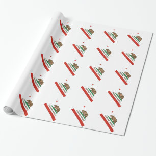 Kalifornien-Republik-Staats-Flagge Geschenkpapier