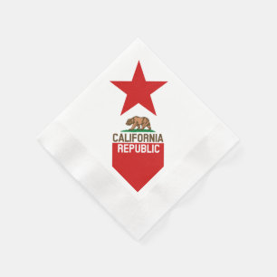 KALIFORNIEN-REPUBLIK Staats-Flaggen-großer Serviette