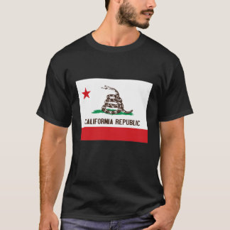 KALIFORNIEN REPUBLIK STAATSFRAHNE KLAPPERSCHLANGE T-Shirt
