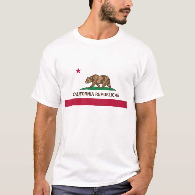 Kalifornien-Republikaner-Flagge T-Shirt (Vorderseite)