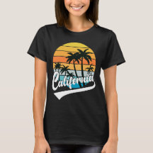 Kalifornien Retro-Sonnenuntergang Damen Schwarz T-