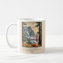 Kalifornien-Roadtrip Vintage-3D-Texturlandschaft