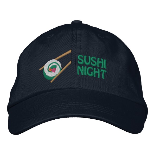 Kalifornien Roll Sushi Nachtmütze Bestickte Baseballkappe (Vorderseite)