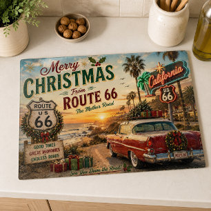 Kalifornien Route 66 Feiertagsküchendekor Schneidebrett