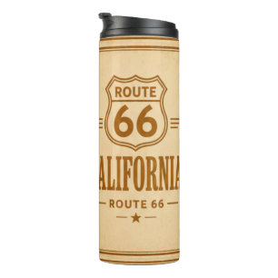 Kalifornien Route 66 Vintage-Kaffee-Reise Thermosbecher