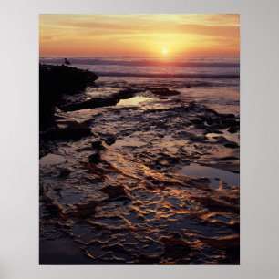 Kalifornien, San Diego, La Jolla, Sunset over Poster
