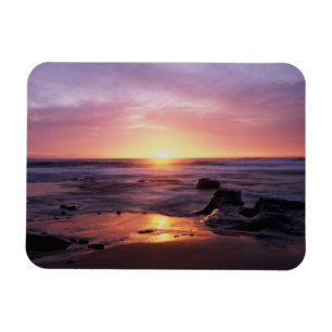 Kalifornien, San Diego, Sunset Cliffs, Sonnenunter Magnet