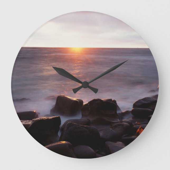 Kalifornien, San Diego, Sunset Cliffs, Sunset 2 Große Wanduhr (Vorderseite)