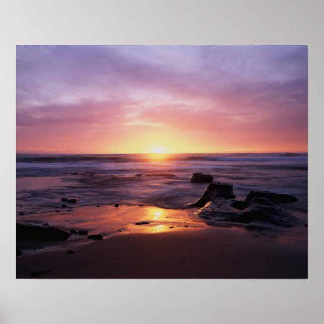 Kalifornien, San Diego, Sunset Cliffs, Sunset 4 Poster (Vorne)