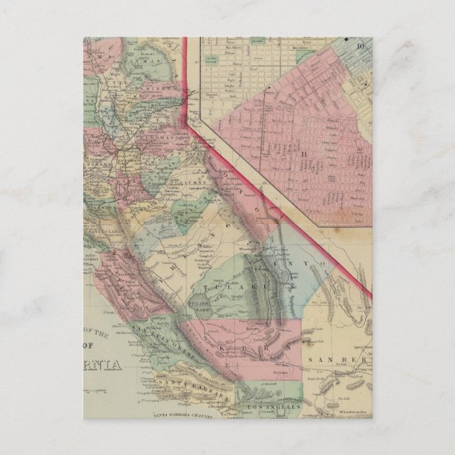 Kalifornien, San Francisco Karte von Mitchell (Vorderseite)