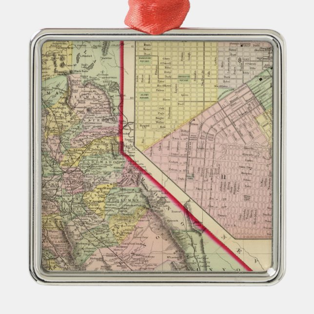 Kalifornien, San Francisco Silbernes Ornament (Vorne)